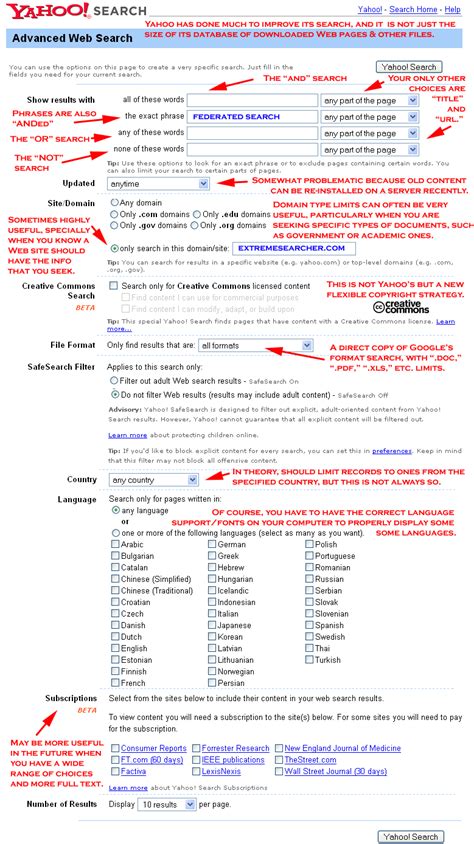 yahooph|Yahoo Advanced Web Search.